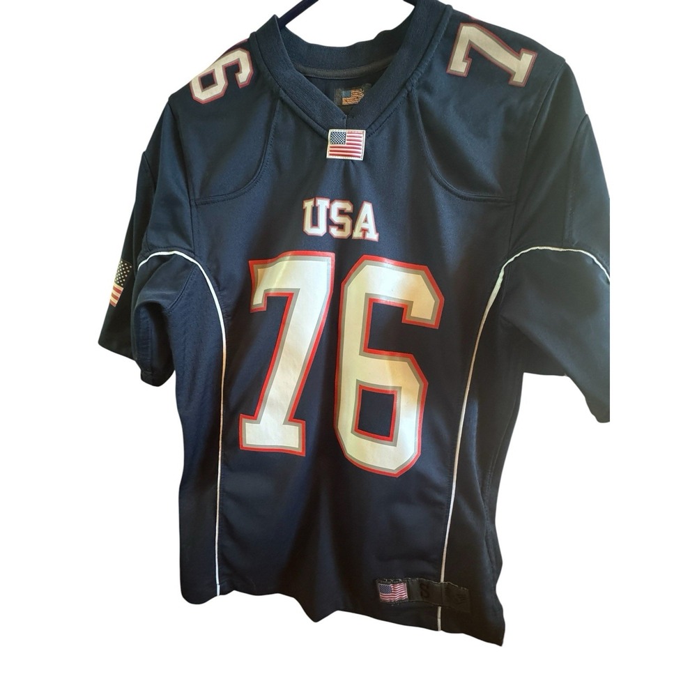 Rapid Dominance United States #76 Red White Blue Jersey Size Small Military Gift